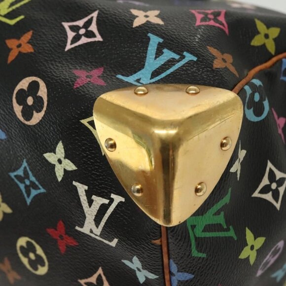 LOUIS VUITTON Monogram Multicolor Speedy 30 Hand Bag Black M92642 LV Auth fm4819 - Picture 4 of 16